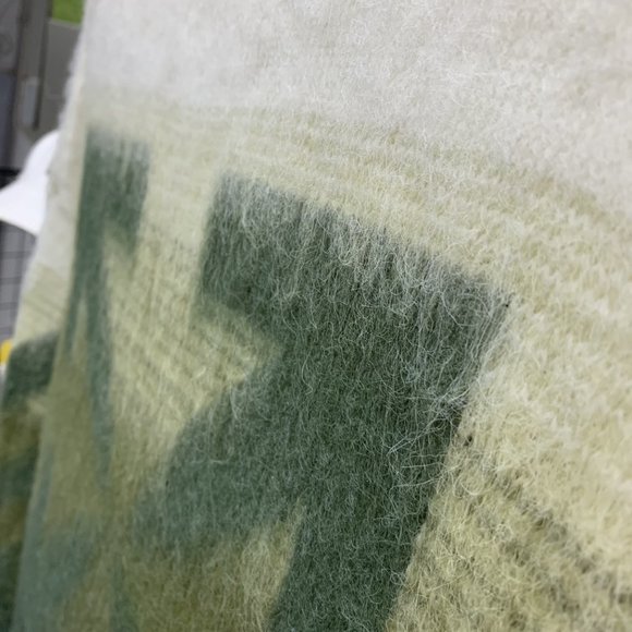 Off-White Classic Cross Arrows Loose Slouchy Green Sweater - Picture 8 of 9